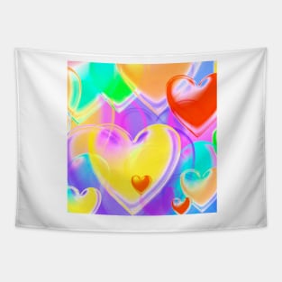 Saturated Hearts Tapestry