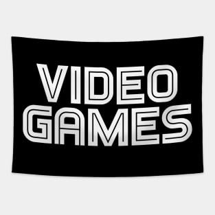 VIDEO GAMES (white font) #1 Tapestry