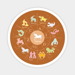 Taurus, 2, Zodiac, Astrology, Horoscope, Stars, Sun-and-moon. Birthday, Valentines-day, Holidays, Magnet