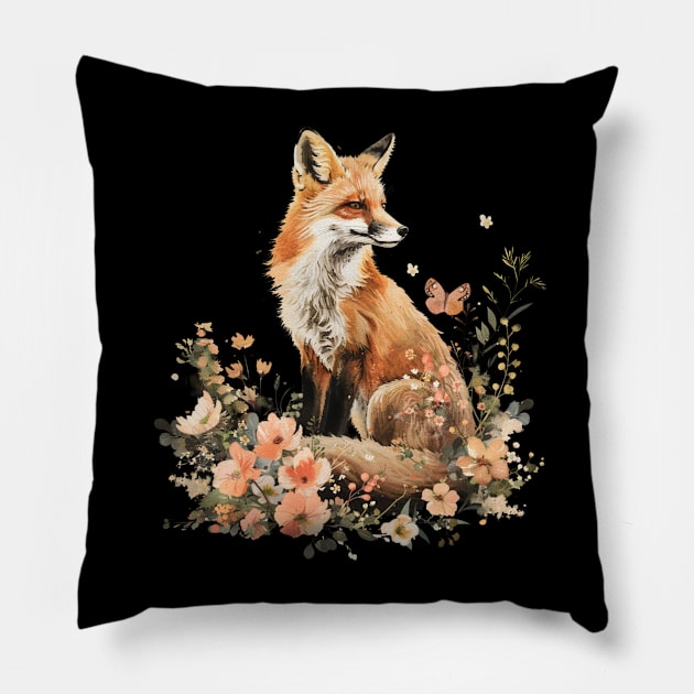 Fox Eloquent Echoes Pillow by Josephine7