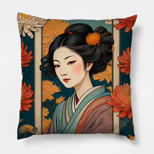 Nature asian girl Pillow