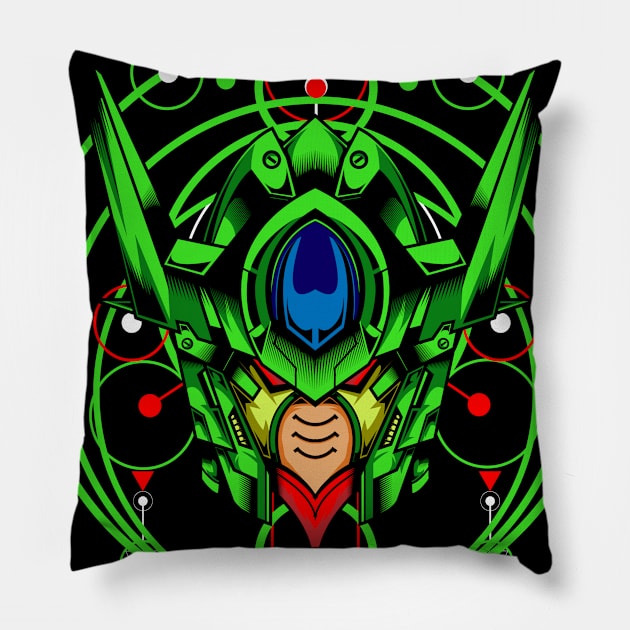 Green Robot Pillow by Atrians