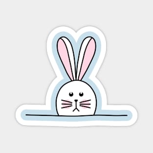 Cute Grumpy Rabbit Magnet