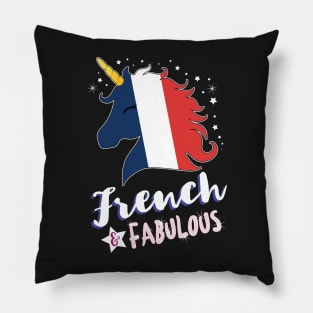 French & Fabulous Unicorn Pillow