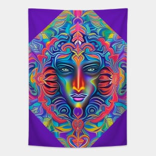 New World Gods (19) - Mesoamerican Inspired Psychedelic Art Tapestry