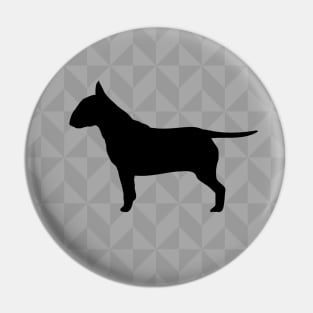 Bull Terrier Dog Lover Gift - Scandi Geometric Silhouette Pin