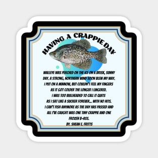 Having a Crappie Day Fritts Cartoons Magnet