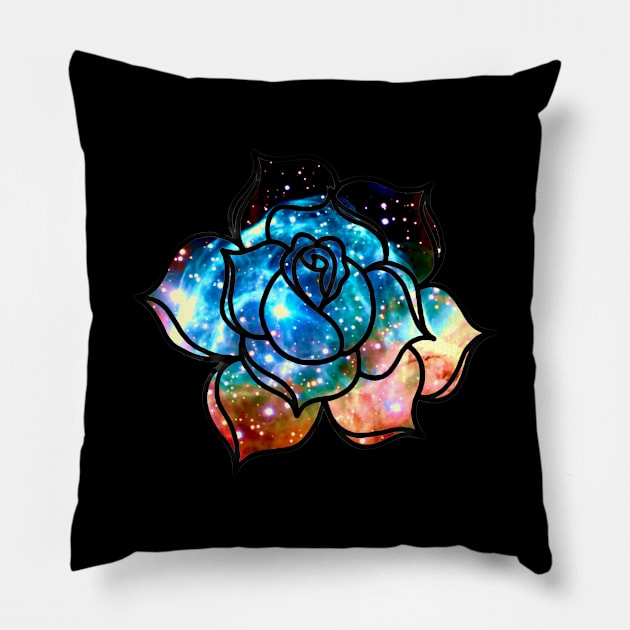 Space Flower Pillow by MarkusMikaelH