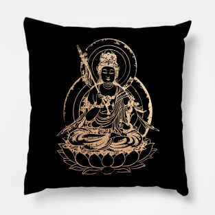 Buddha Gold Illustration Pillow