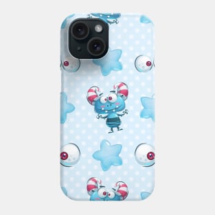 Blue Cute Halloween Monster Fall Autumn Season Phone Case