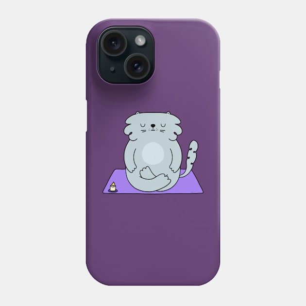 Zen meditation cat Phone Case by rafs84