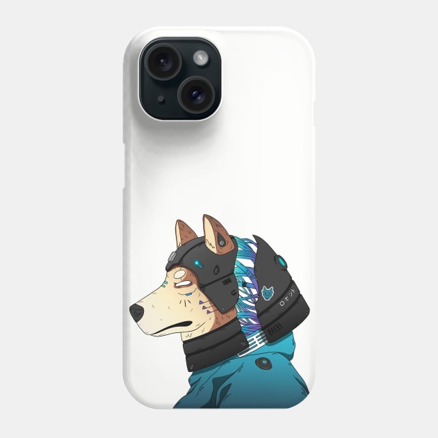 Akita Robot Japanese Phone Case by Blue Wolf