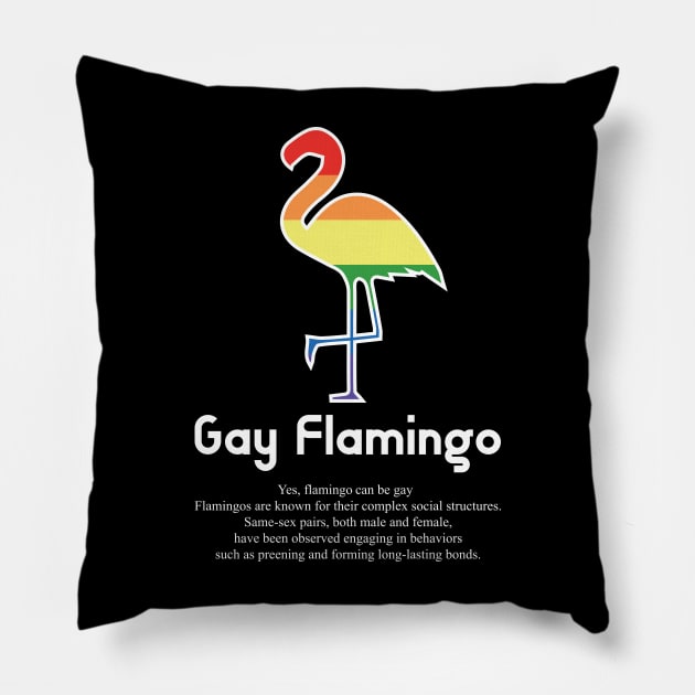 Gay Flamingo G5w - Can animals be gay series - meme gift t-shirt Pillow by FOGSJ