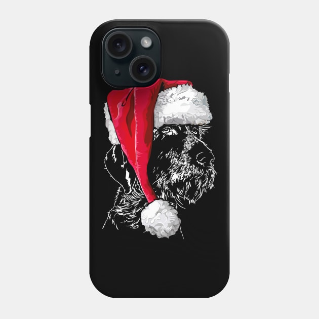 Funny German Wirehaired Pointer Santa Christmas dog mom gift Phone Case by wilsigns