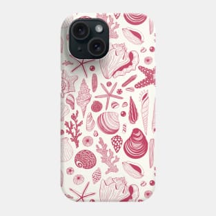 Seashells in Viva Magenta- Color of the Year 2023 Phone Case