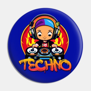 Groove Master: Colorful Cartoon DJ Turntable Pin