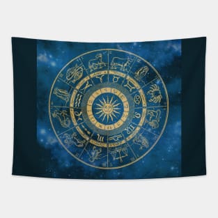 Hand Drawn Zodiac Chart | Galaxy Tapestry