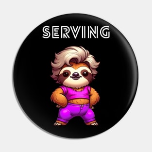 Serving Sloth Pin