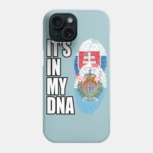 Slovak And Sammarinese Vintage Heritage DNA Flag Phone Case