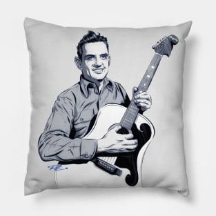 Merle Travis - An illustration by Paul Cemmick Pillow