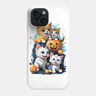 Kawaii Kittens And Dogs Playing Phone Case