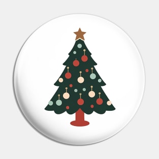 Minimalist Christmas Tree with Ornaments Pin