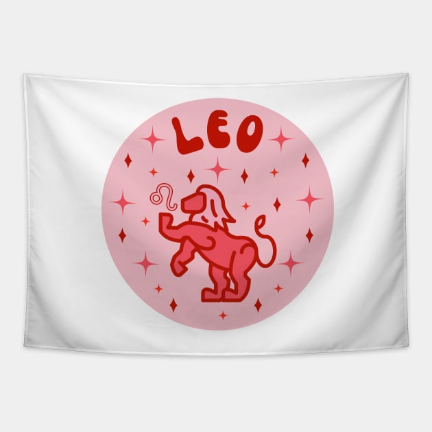 Leo Zodiac Sign Tapestry by groovyfolk