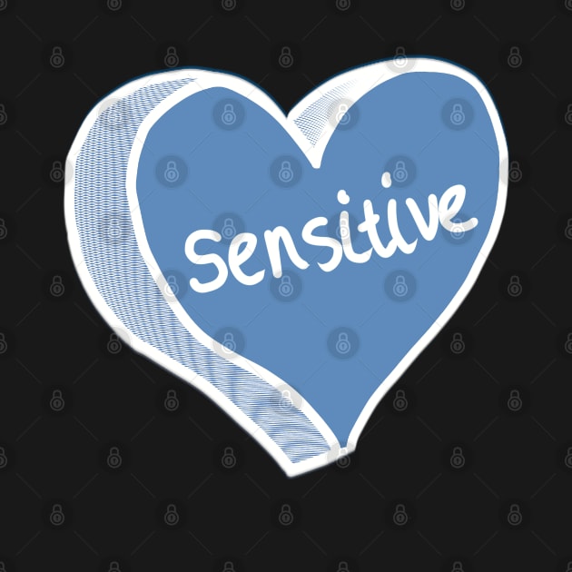 Sensitive Blue Love Heart by ROLLIE MC SCROLLIE