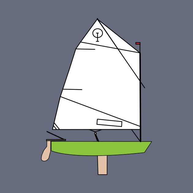 Optimist Sailing Dingy - Green by CHBB