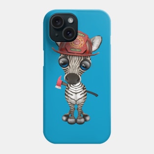 Cute Baby Zebra Firefighter Phone Case