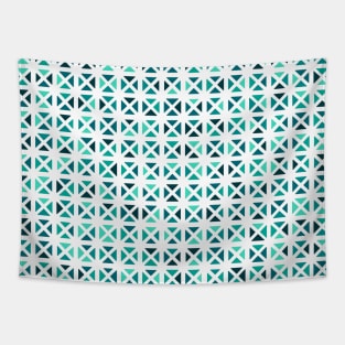 Rounded Triangle Pattern (Teal) Tapestry