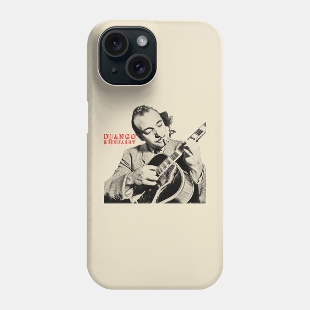 django reinhardt visual art Phone Case by DOGGIES ART VISUAL