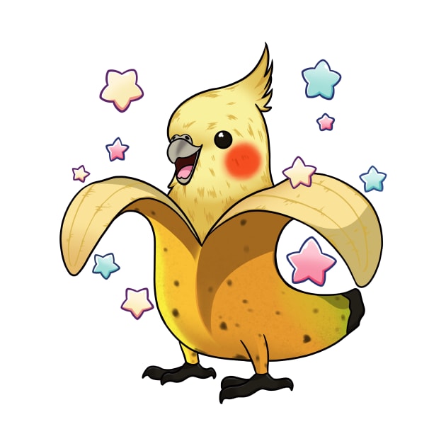 Tropical Fusion: Banana Cockatiel Delight by Holymayo Tee