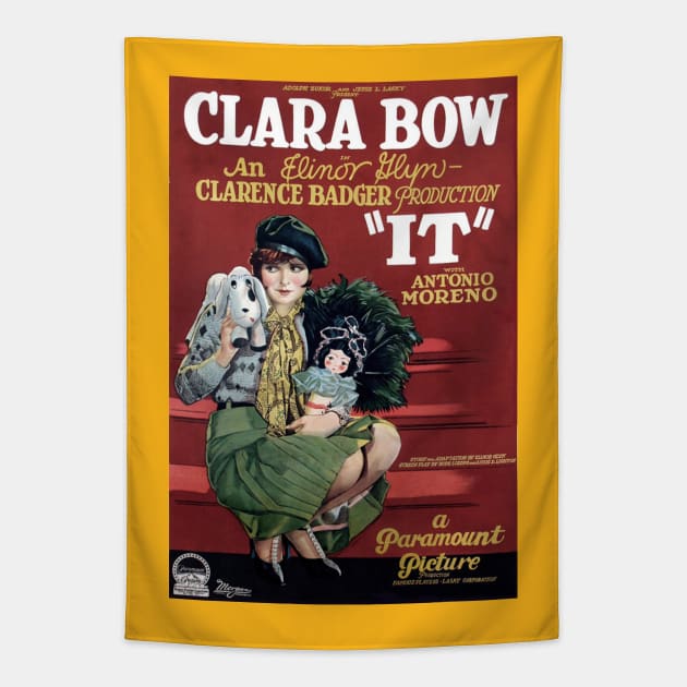 It Starring Clara Bow Movie Poster Tapestry by Noir-N-More