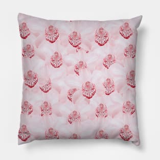 Light Pink Orchid Pattern Pillow