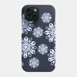 Dreidel Paper Snowflakes - Happy Hanukkah - Blue Snow Phone Case