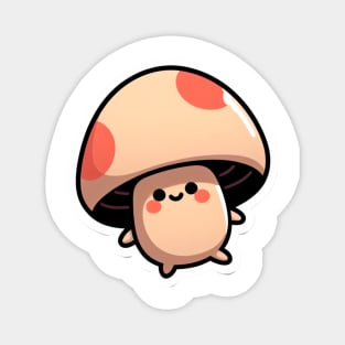 cute happy mushroom illustration Magnet