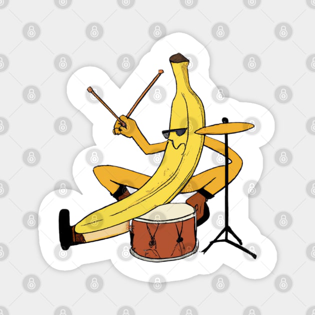 Banana Drums Magnet by MusicUnique