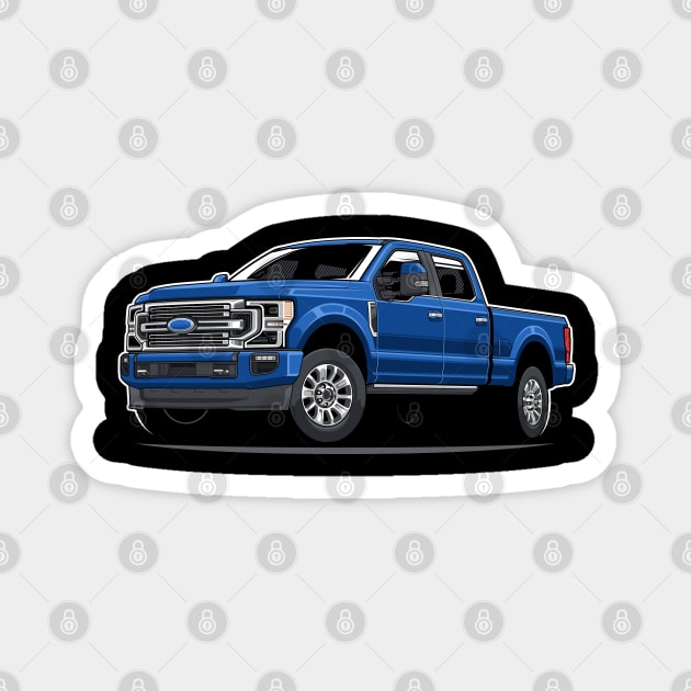 Super Duty F-250 Limited (Blue) Magnet by afrcreativeart