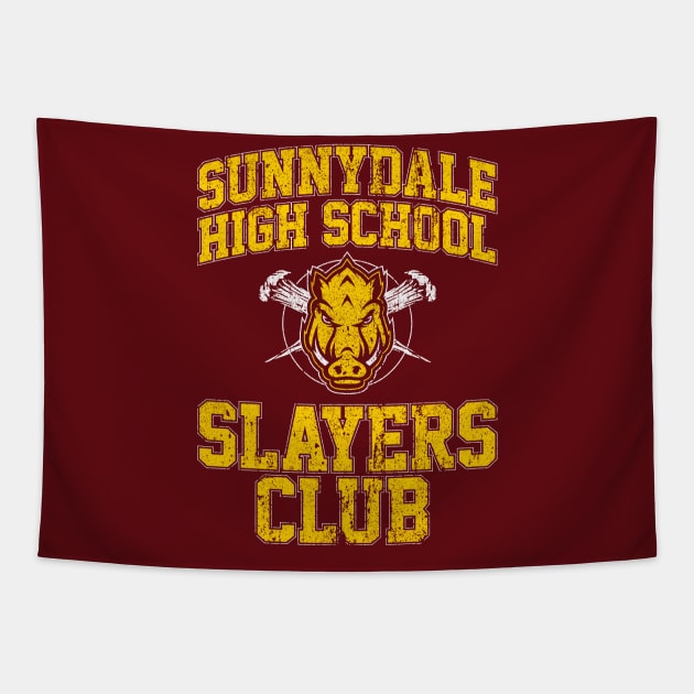 Sunnydale High School Slayers Club Tapestry by huckblade