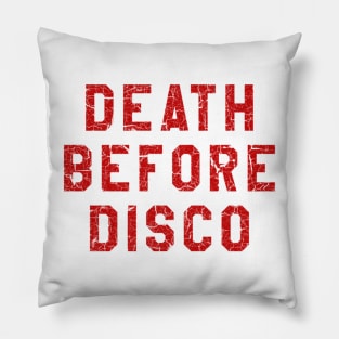 DEATH BEFORE DISCO STRIPES Pillow