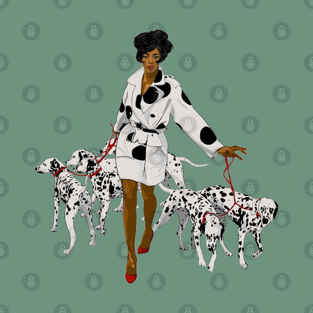 Naomi Campbell and Dalmatians by NRcreating