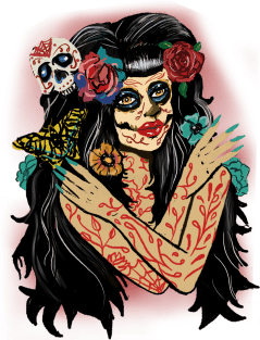 Day of the Dead Girl Santa Muerte Magnet