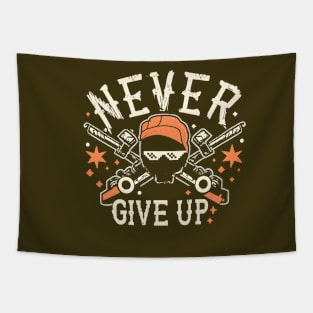 Never Give Up motivational words Tapestry