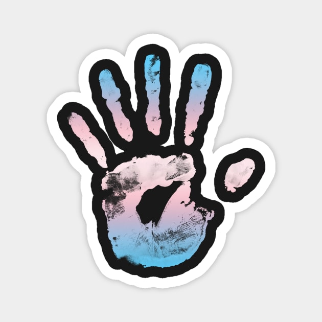 Trans Handprint Magnet by Ryot