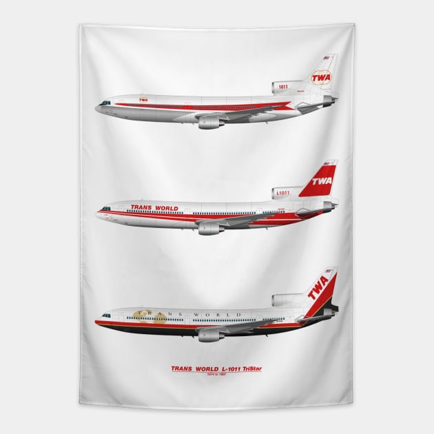 TWA tristars Tapestry by SteveHClark