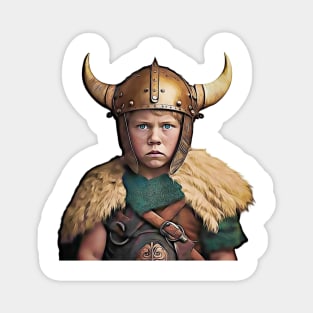 Viking Child Fearless Boy Young Viking Warrior Magnet