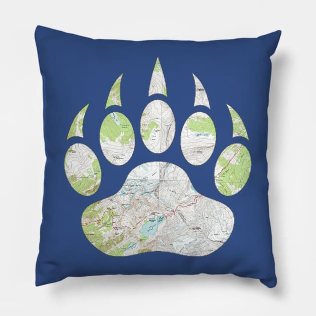 Glacier National Park Bear Paw Pillow by TripleTreeAdv