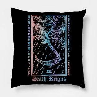 Death Reigns Pastel Japanese Goth Pillow