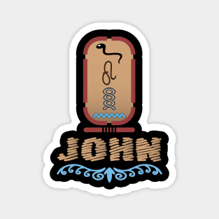 JOHN-American names in hieroglyphic letters-JOHN, name in a Pharaonic Khartouch-Hieroglyphic pharaonic names Magnet